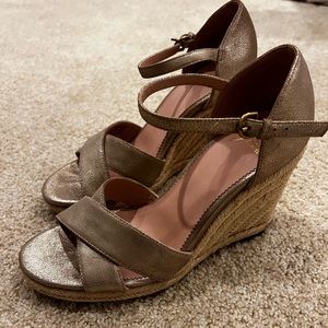 Gold wedges by JCrew - almost new!